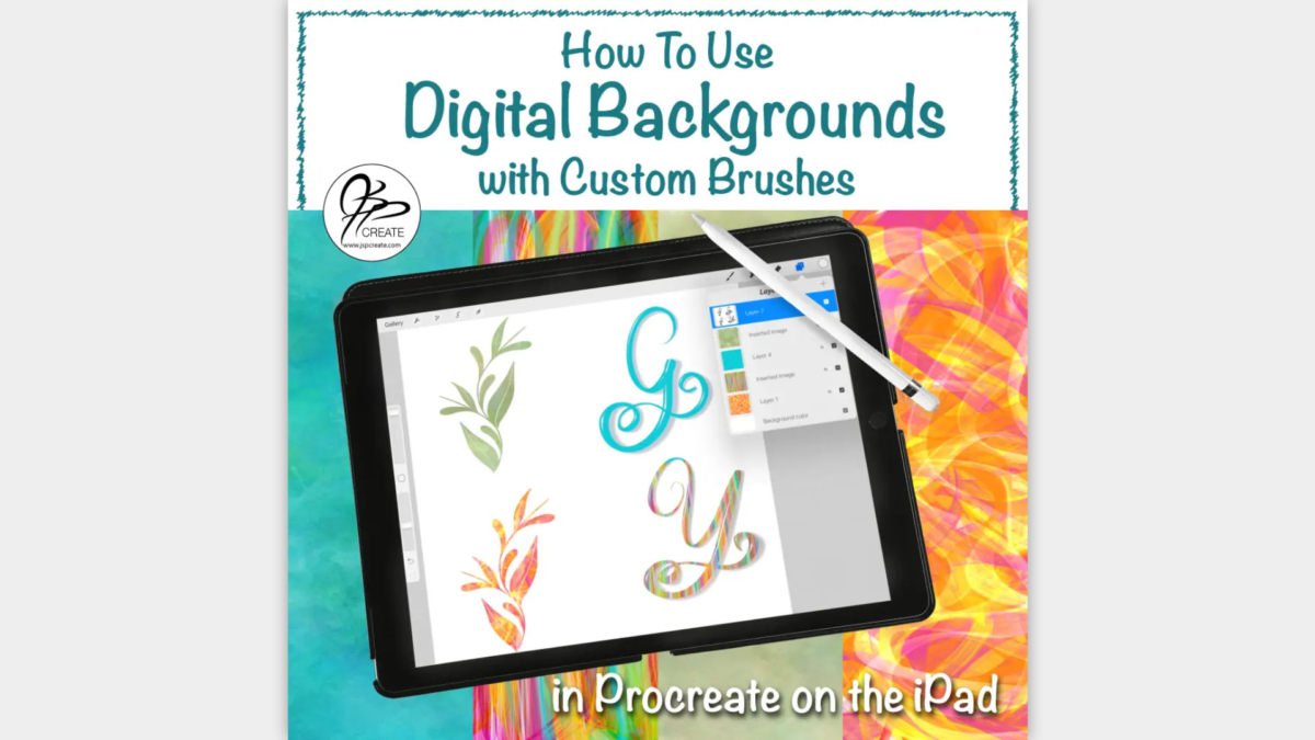 Using Digital Backgrounds with Procreate Brushes