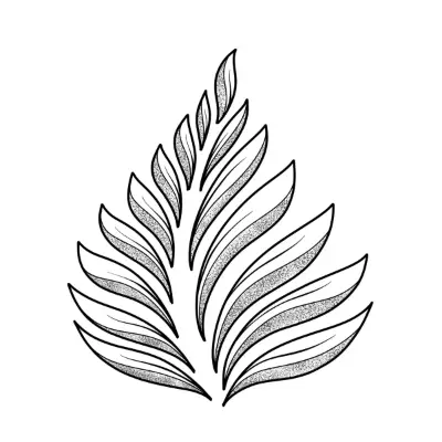 Simple leaf line drawing illustration - Stock Illustration [82864041] -  PIXTA