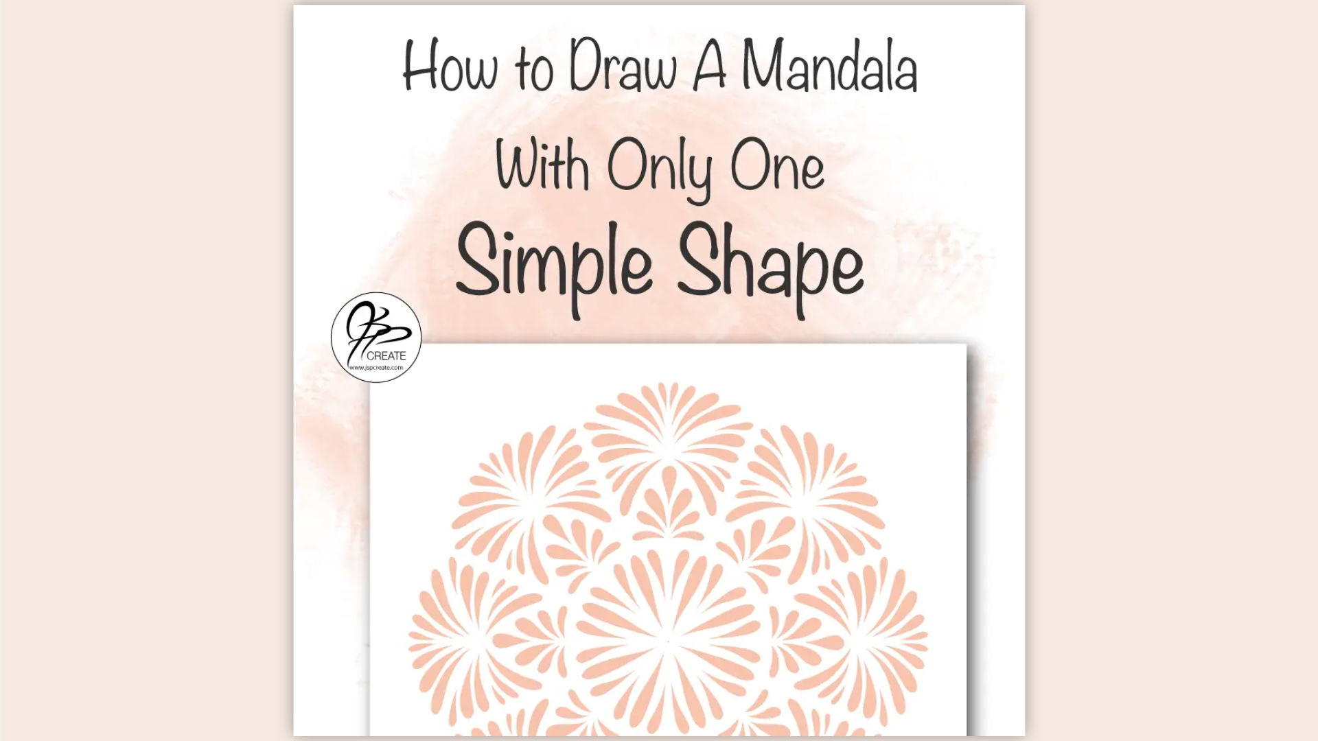 How to Draw A Mandala with One Simple Shape - JSPCREATE