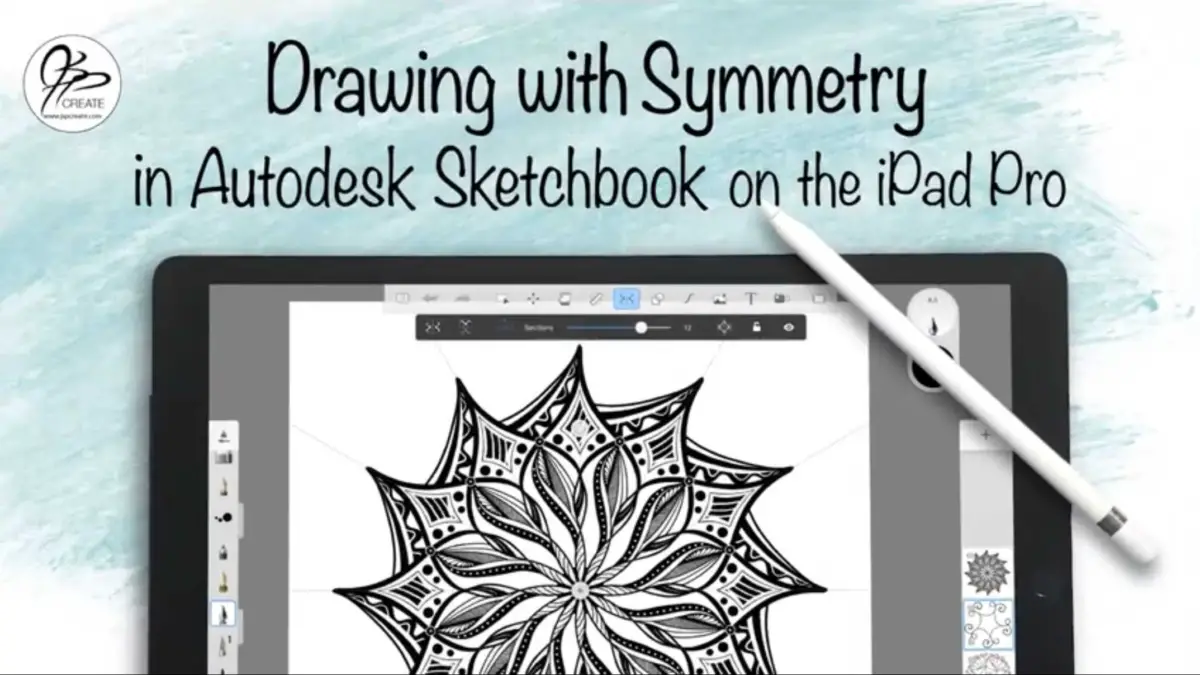 Symmetry on the iPad in AutoDesk Sketchbook