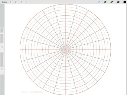 Small Circle Grid Stencil 