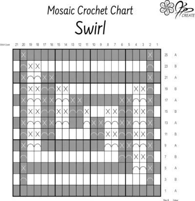 Make A Swirly Mosaic Crochet Pattern ( With Free Chart ) - JSPCREATE