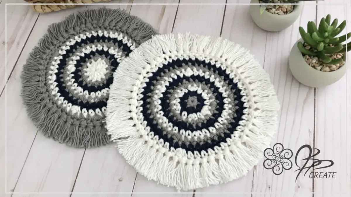 Crocheted Coasters in The Round