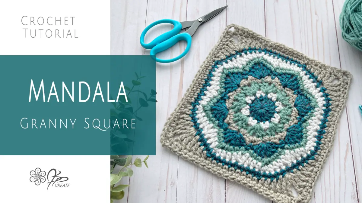 Mandala Crochet Square Easy Tutorial & Pattern