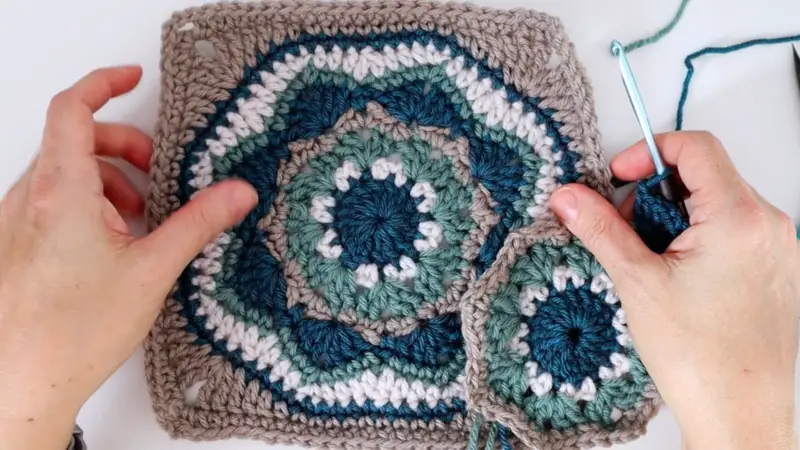 Mandala Crochet Square