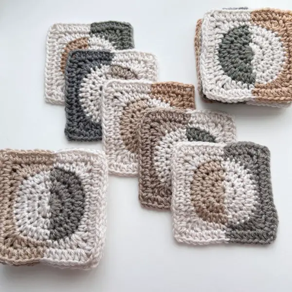 modern crochet pillow