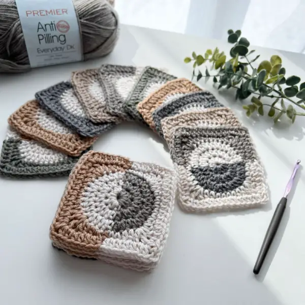 modern crochet pillow