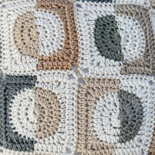 modern crochet pillow