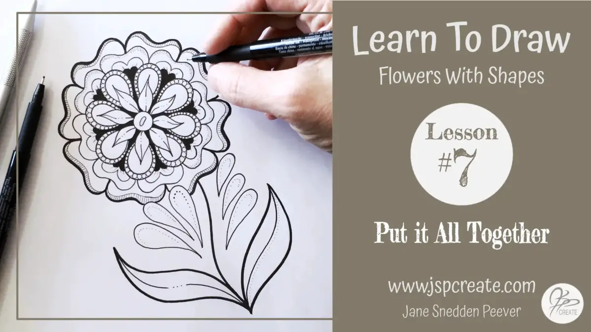 Learn To Draw Flowers With Shapes Lesson 7