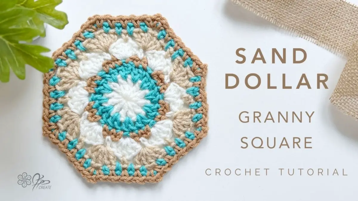 Crochet & Relax 8 Sided Granny Square Sand Dollar