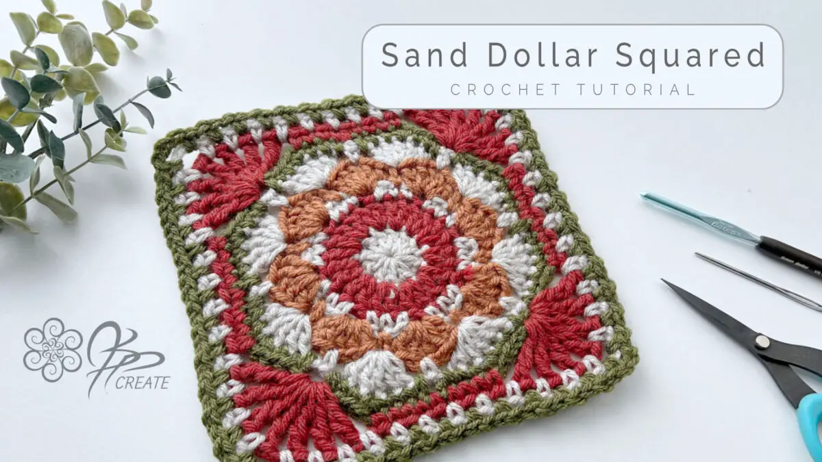Sand Dollar Squared Crochet Geometric Floral Design