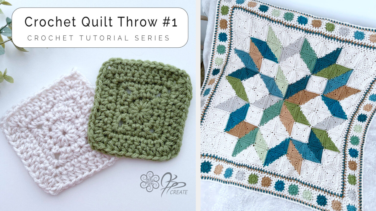 Easy Back-and-Forth Square: Crochet Quilt Throw #1 - JSPCREATE